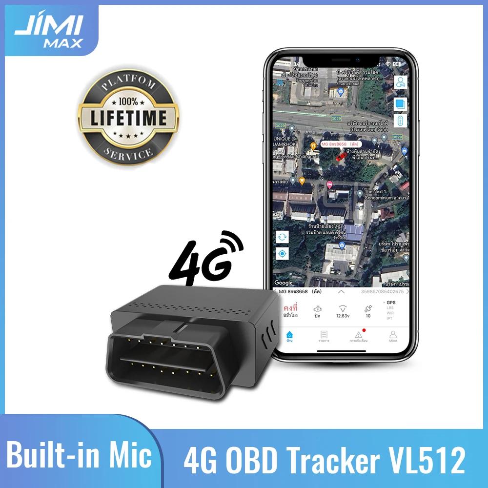 JIMIMAX VL512 LTE OBD GPS ƮĿ, ̴  , ڵ  ġ, ǽð , 4G ڵ  Ʈ OB22 , 9-36V